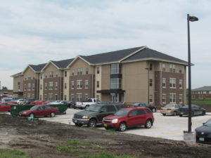 exterior of Southwestern Community College student living apartment