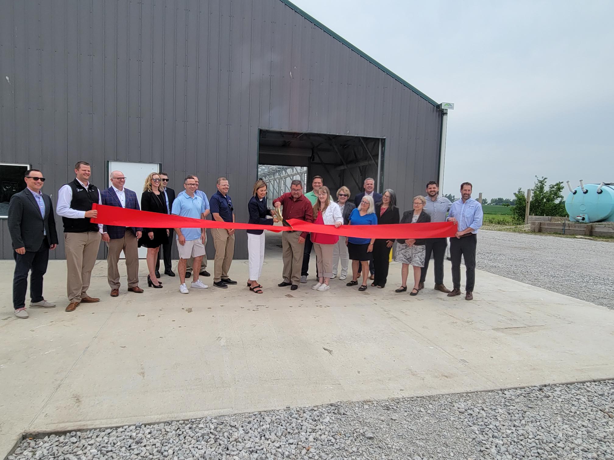 Ribbon-cutting ceremony at the Slater Wastewater Treatment plant.