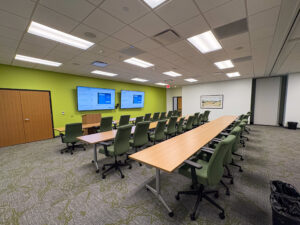 Conference room at the Strand Associates office at the ISU Research Park