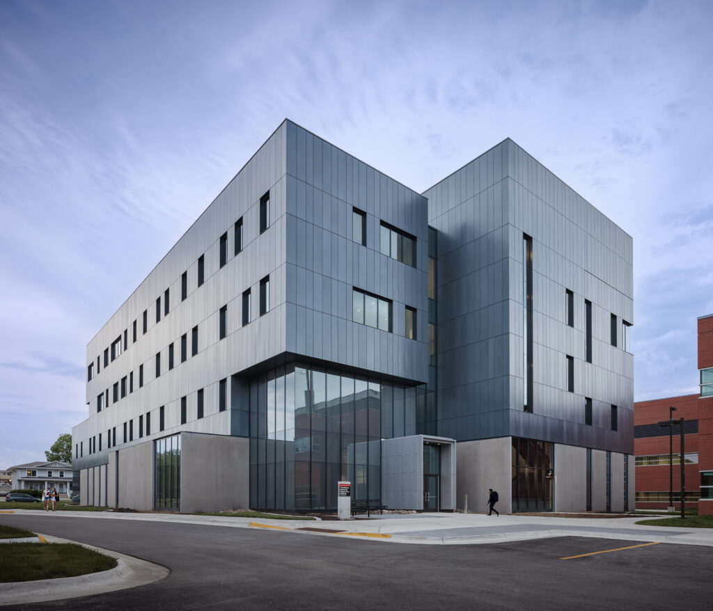 New engineering building on the campus of Iowa State in Ames, Iowa designed by BNIM Des Moines, Iowa office.