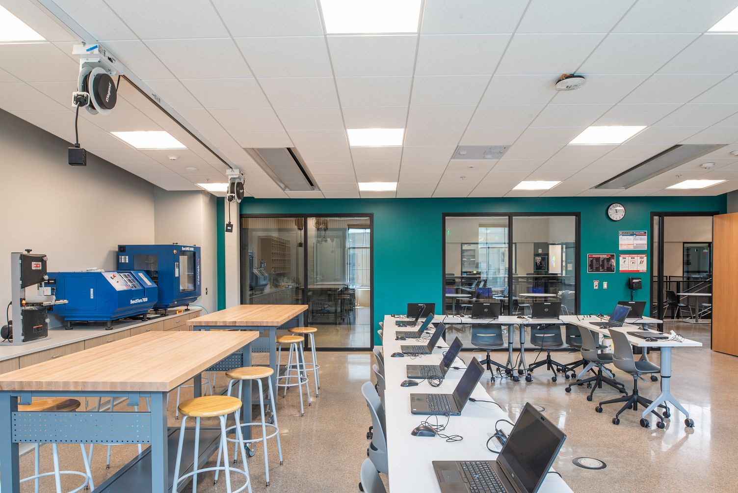Classroom inside Cedar Falls High School