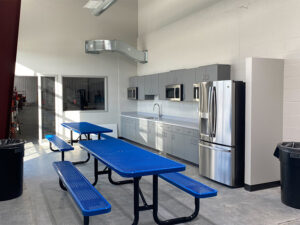 Break room in Iowa Spring Manufacturing in Adel, IA