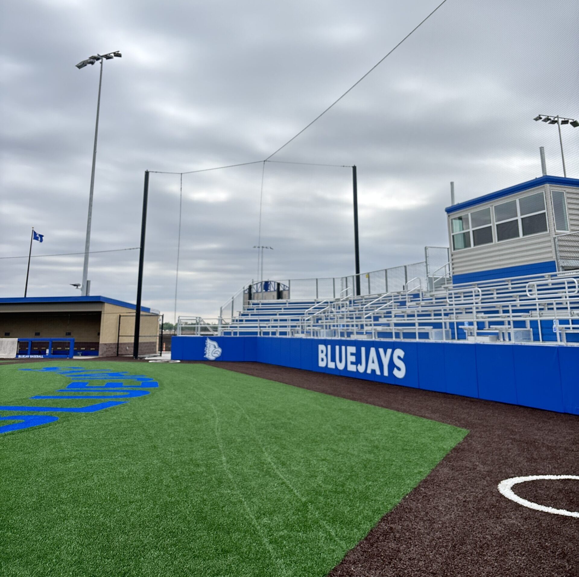 Bleachers at Bondurant-Farrar High School baseball fields