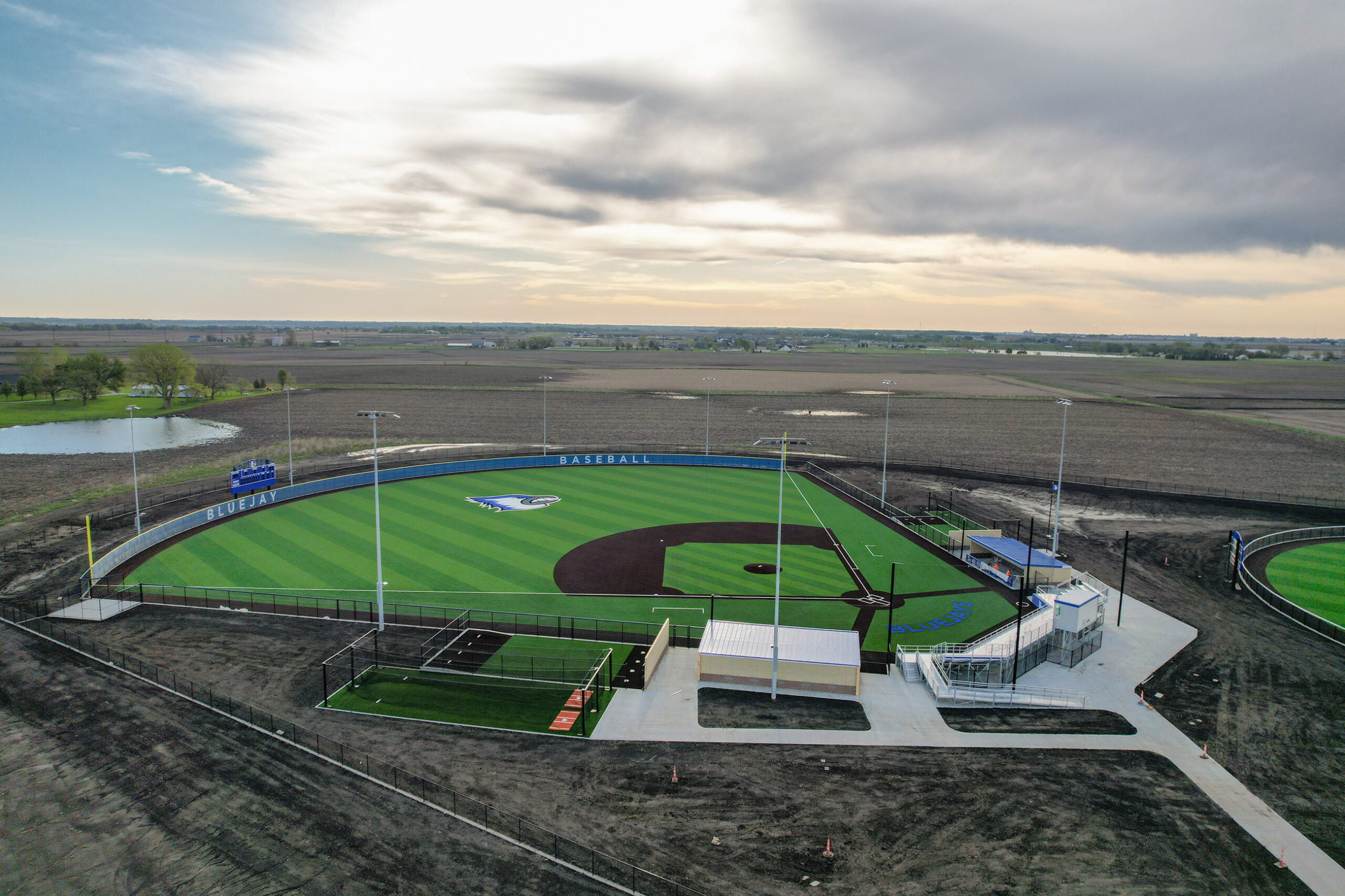 Aerial photo of Bondurant-Farrar Athletic Facilities